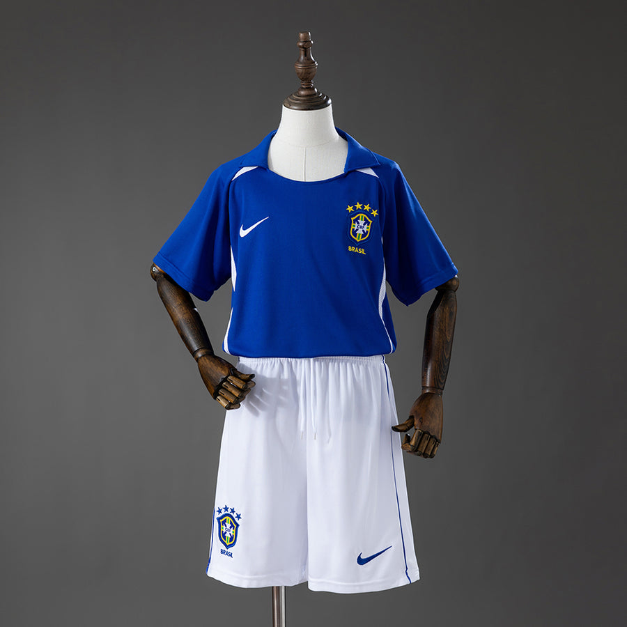 Brasil Secundária Infantil Kit Retrô Camisa 2028