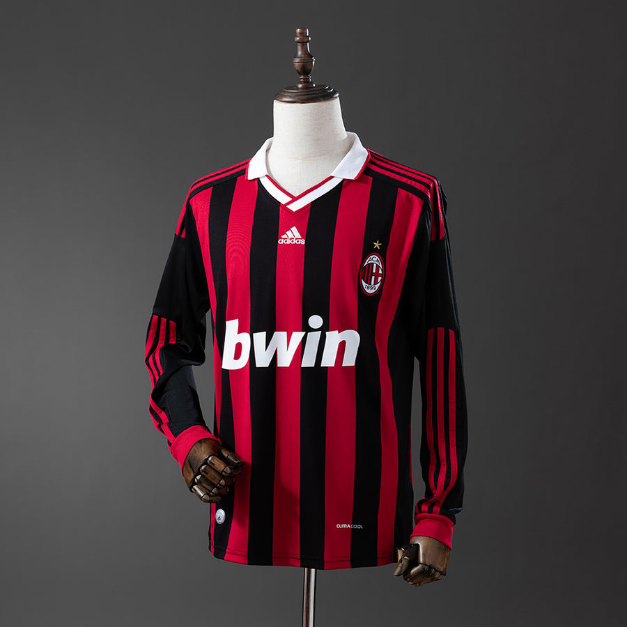 AC Milan Principal Retrô Manga Longa 09/10