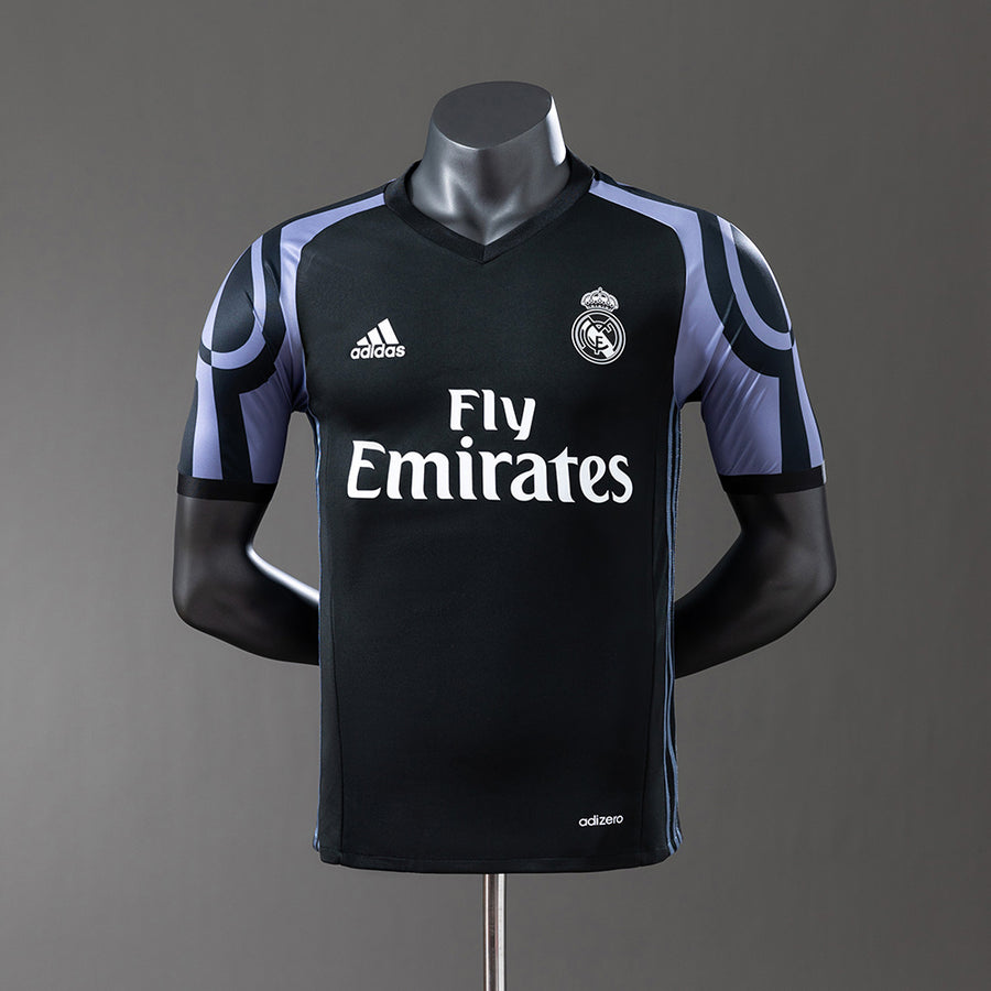 Real Madrid Terceira Secundária Versão Jogador Retrô 16/17