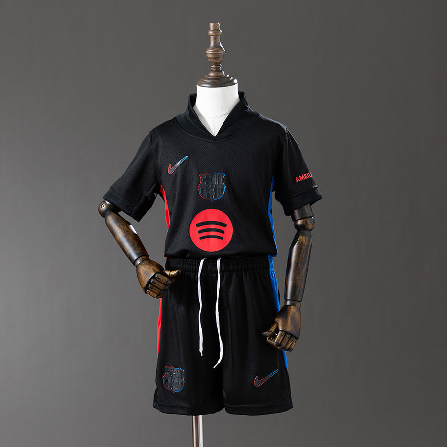Barcelona Secundária Infantil Kit Camisa 24/25