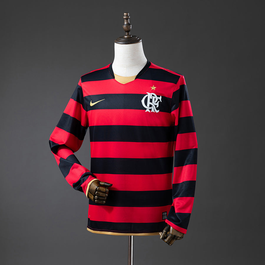 Flamengo Principal Retrô Manga Longa Camisa 08/09