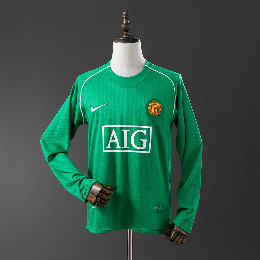 Manchester United Goleiro Retrô Manga Longa Camisa 07/08