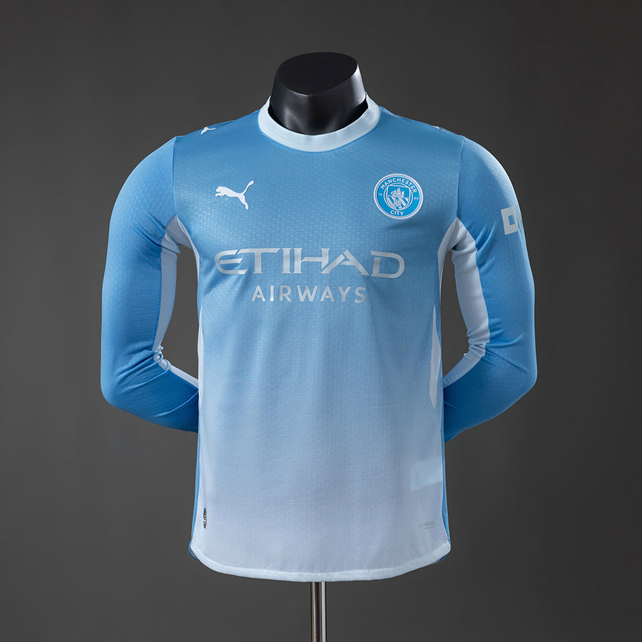 Manchester City Long Sleeved Principal Versão Jogador Camisa 26/27