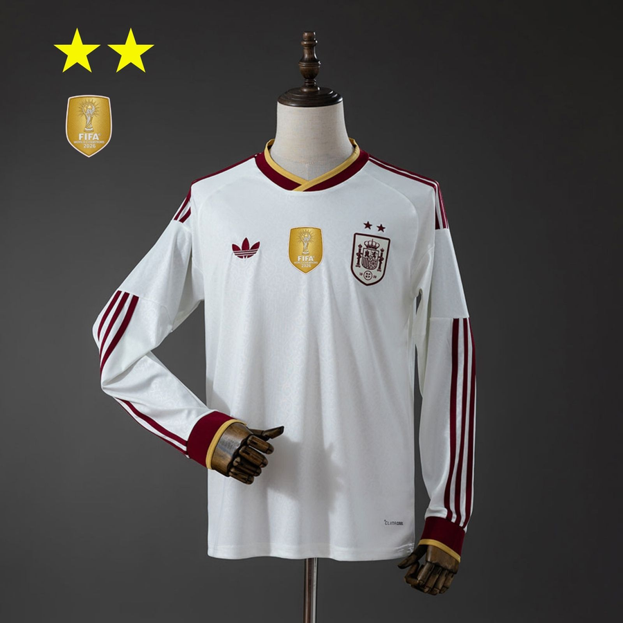 Espanha 2-Star Champion Edition Secundária Manga Longa Camisa 2026
