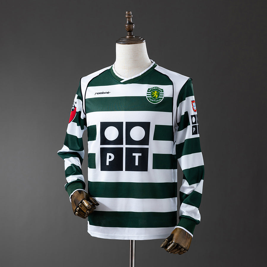 Sporting Lisbon Principal Retrô Manga Longa 2003