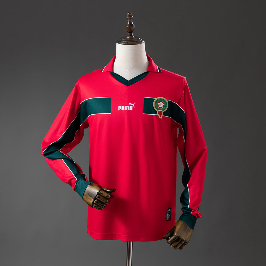 Morocco Secundária Retrô Manga Longa Camisa 1998