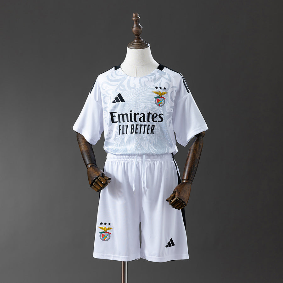 Benfica Branco : Infantil Kit Treino Camisa 25/26