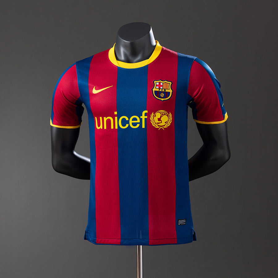 Barcelona Principal Retrô Manga Longa Versão Jogador Camisa 10/11