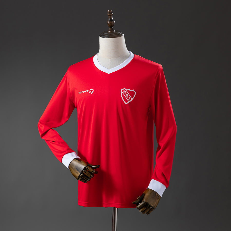 Independiente Principal Retrô Manga Longa Camisa 1985
