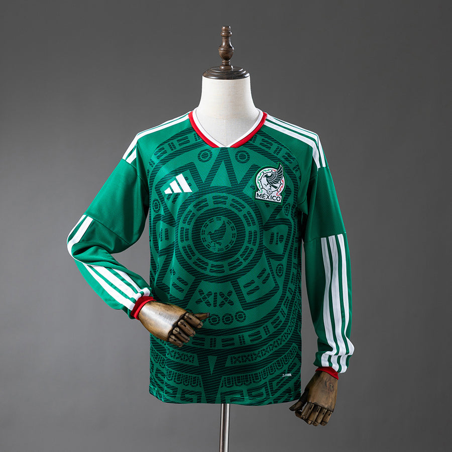 México Principal Manga Longa Camisa 2026