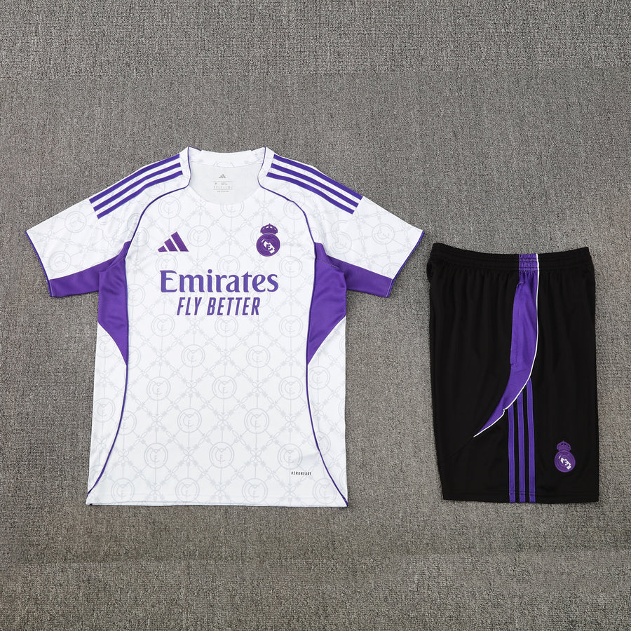 Conjunto Social Real Madrid Treino Manga Curta 25/26