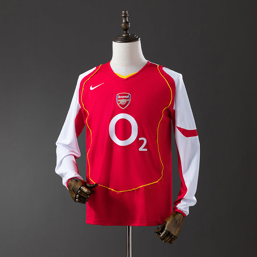 Arsenal Principal Retrô Manga Longa Camisa 04/05