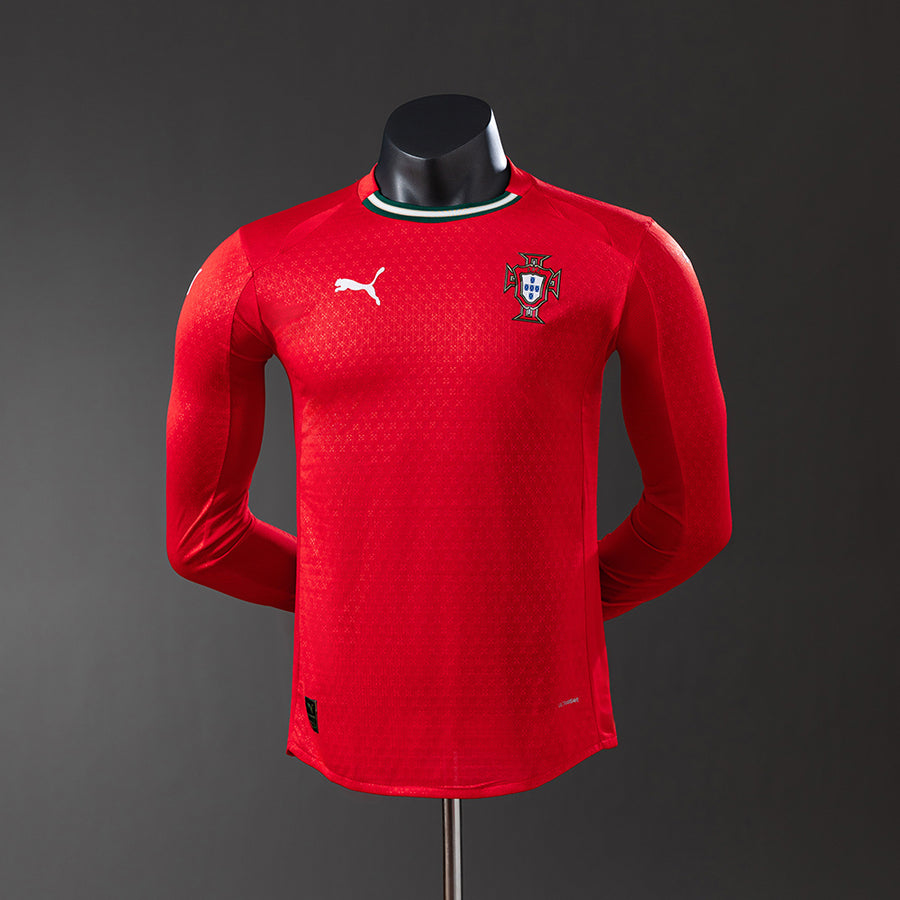 Portugal Principal Manga Longa Versão Jogador Camisa 2025