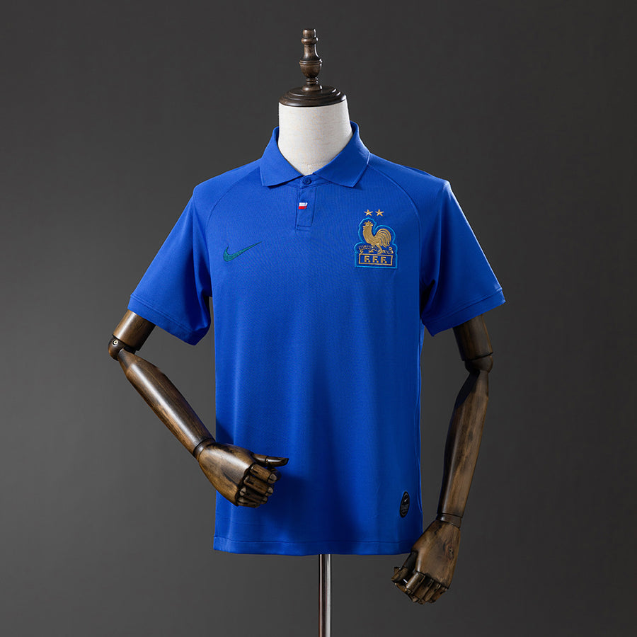 França 120th Azul Retrô Aniversário Camisa