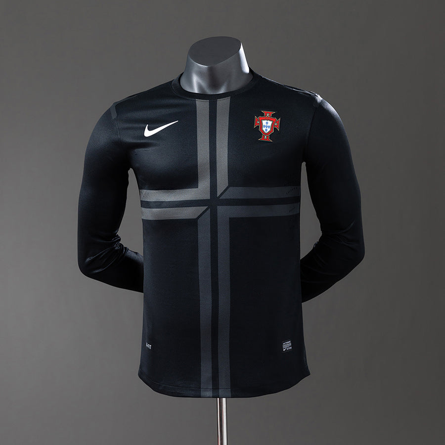 Portugal Secundária Retrô Manga Longa Versão Jogador Camisa 2013