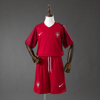 Portugal Principal Infantil Kit Retrô Camisa 16/17