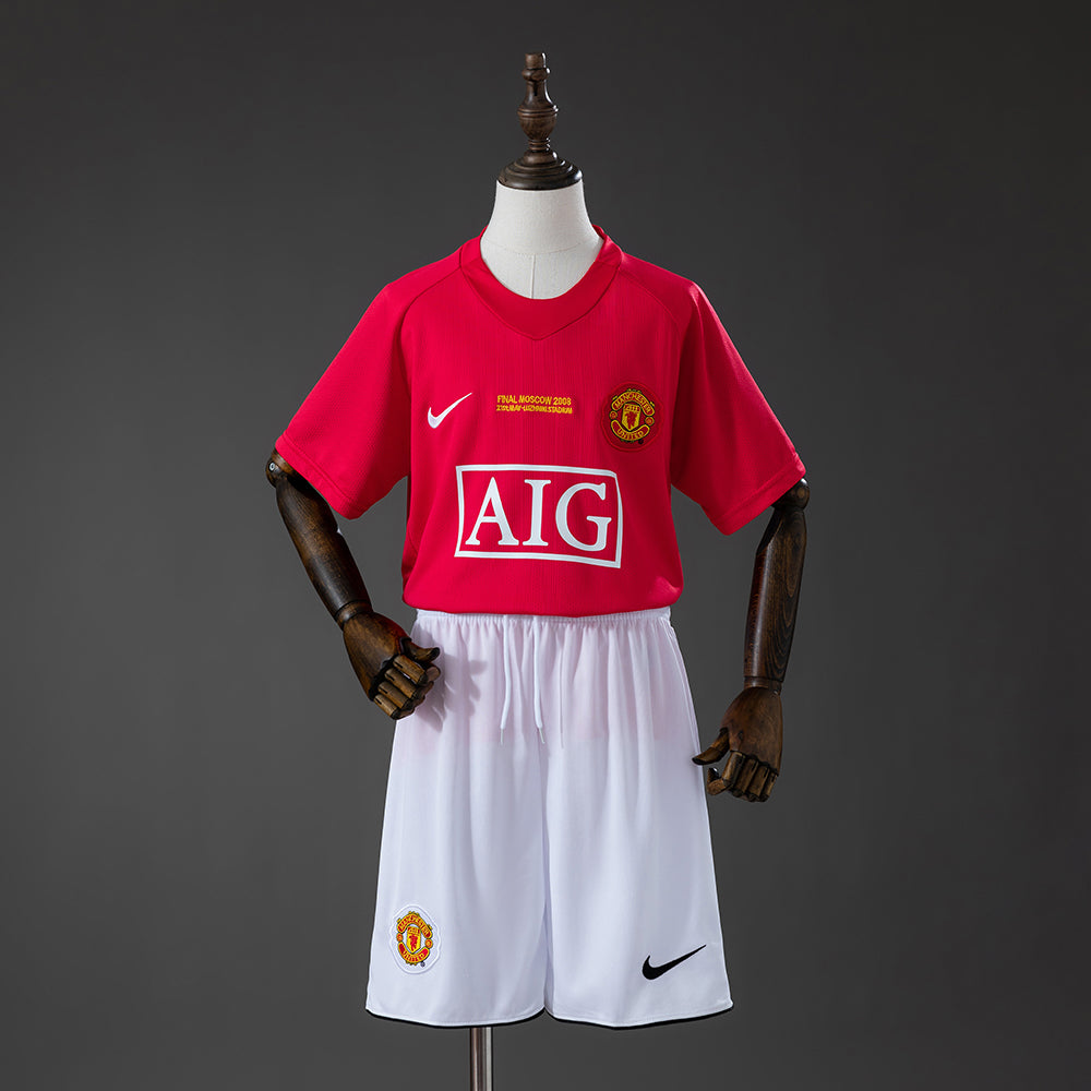 Manchester United Principal Infantil Kit Retrô Camisa 07/08