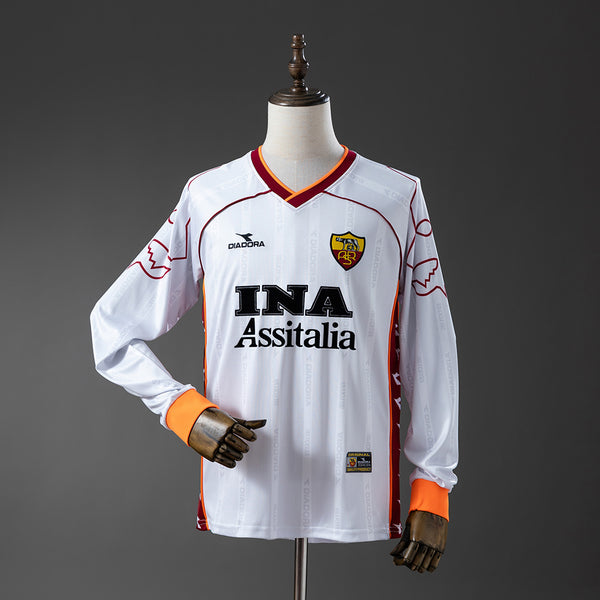 Roma Secundária Retrô Manga Longa Camisa 99/00