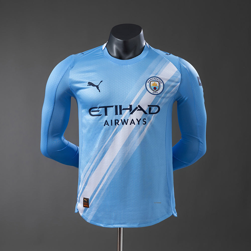 Manchester City Principal Manga Longa Versão Jogador Camisas 25/26