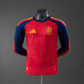 Espanha Principal Manga Longa Versão Jogador Camisas 2026
