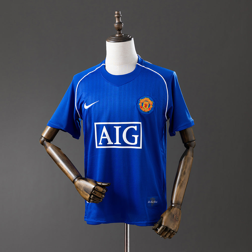 Manchester United Azul Goleiro Retrô Camisa 07/08