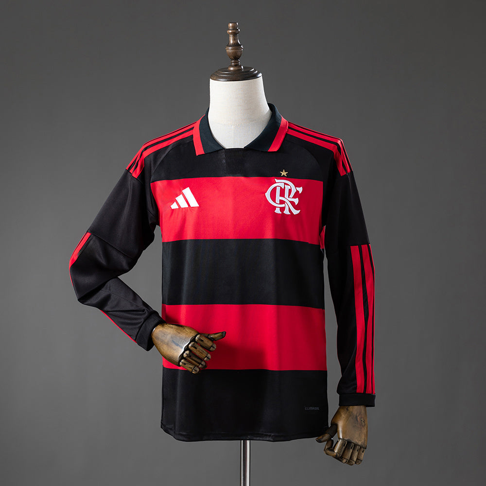 Flamengo Principal Manga Longa Camisa 26/27
