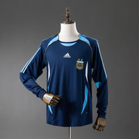 Argentina Long-Sleeved Secundária Retrô Camisa 2006