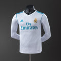 Real Madrid Principal Retrô Manga Longa Versão Jogador Camisa 17/18