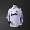 Real Madrid Principal Retrô Manga Longa Camisa 10/11