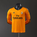 Real Madrid Secundária Terceira Retrô Manga Longa Versão Jogador Camisa 13/14