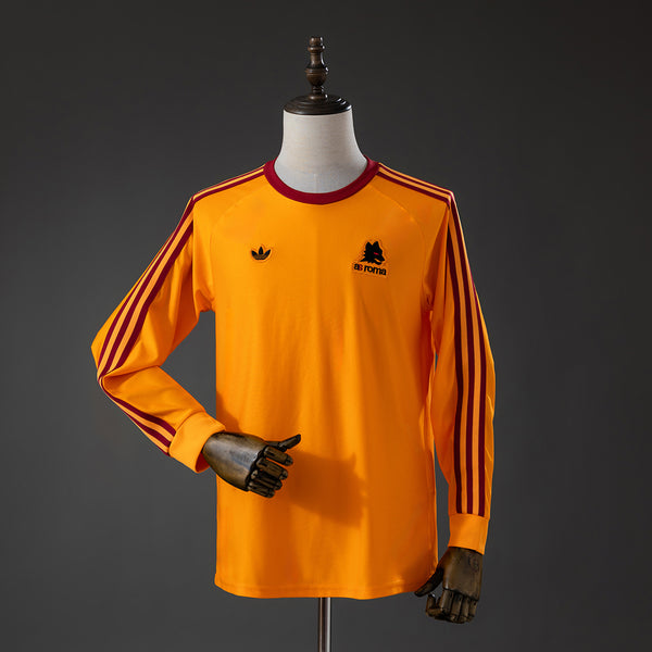 Roma Ícones de Arquibancada Laranja Manga Longa Camisa