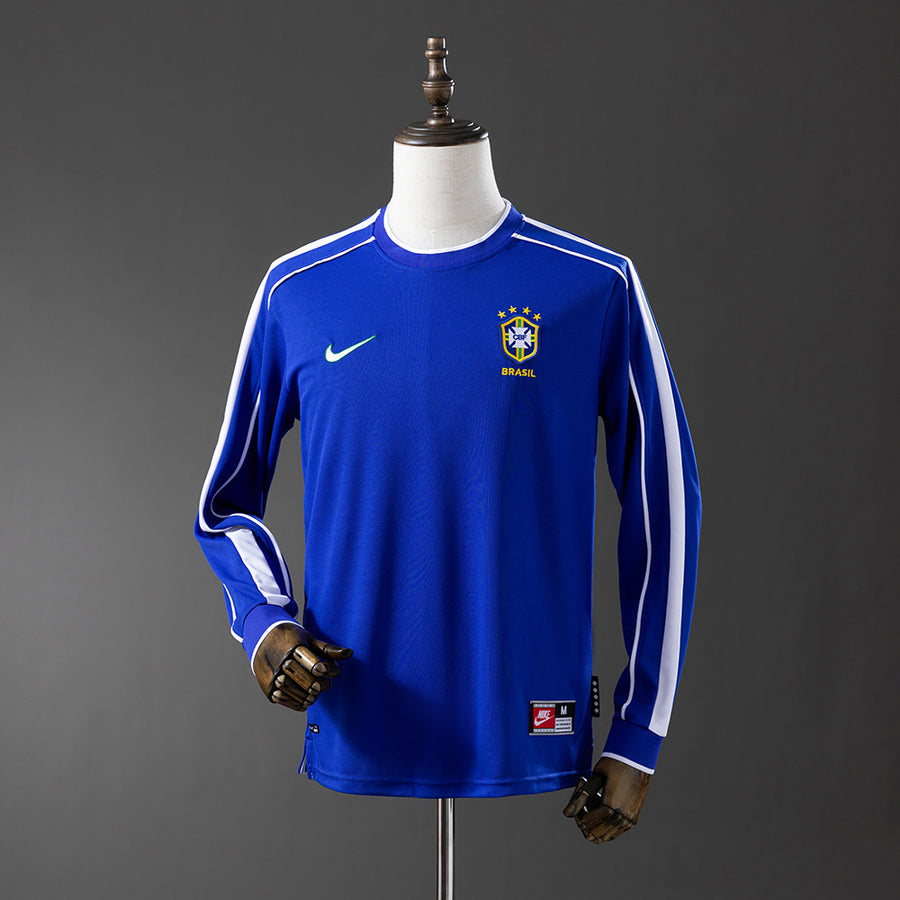 Brasil Secundária Retrô Manga Longa Camisa 1998