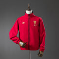Manchester United Reversible - Preto & Vermelho Corta Vento Jaqueta