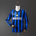Inter de Milão Principal Retrô Manga Longa Camisa 97/98