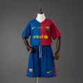 Barcelona Principal Infantil Kit Retrô Camisa 08/09