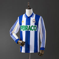 Deportivo La Coruna Principal Retrô Manga Longa Camisa 99/00