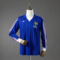 França Principal Retrô Manga Longa Camisa 1982