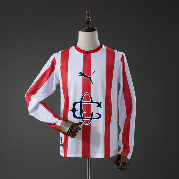Chivas de Guadalajara 120 Aniversario Manga Longa Camisa
