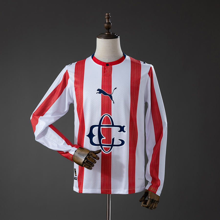 Chivas de Guadalajara 120 Aniversario Manga Longa Camisa