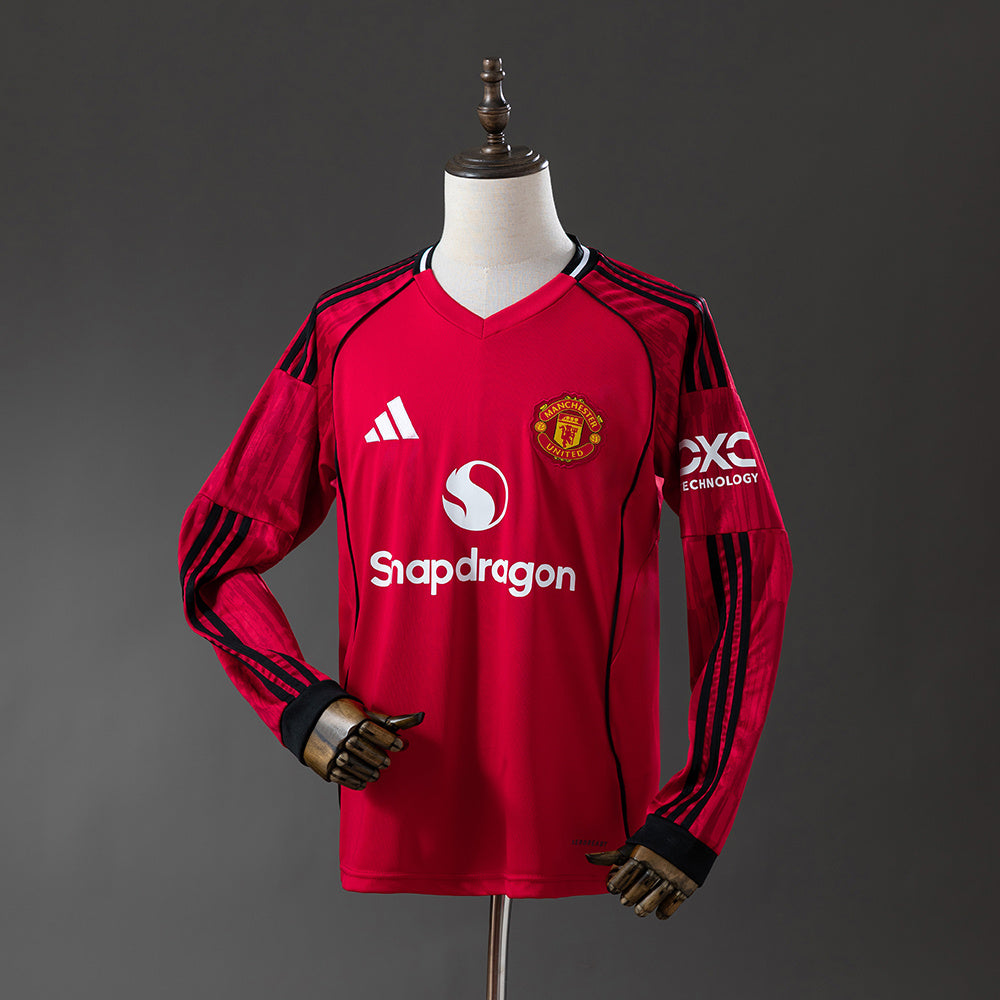Manchester United Principal Manga Longa Camisa 25/26
