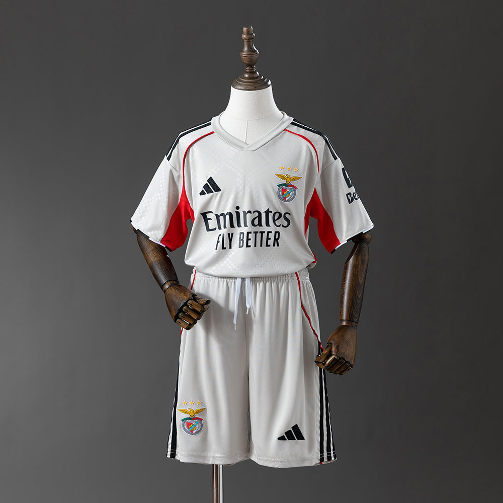 Benfica : Secundária Infantil Kit Camisa 25/26