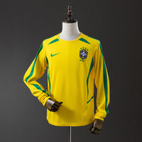 Brasil Principal Retrô Manga Longa Camisa 2002