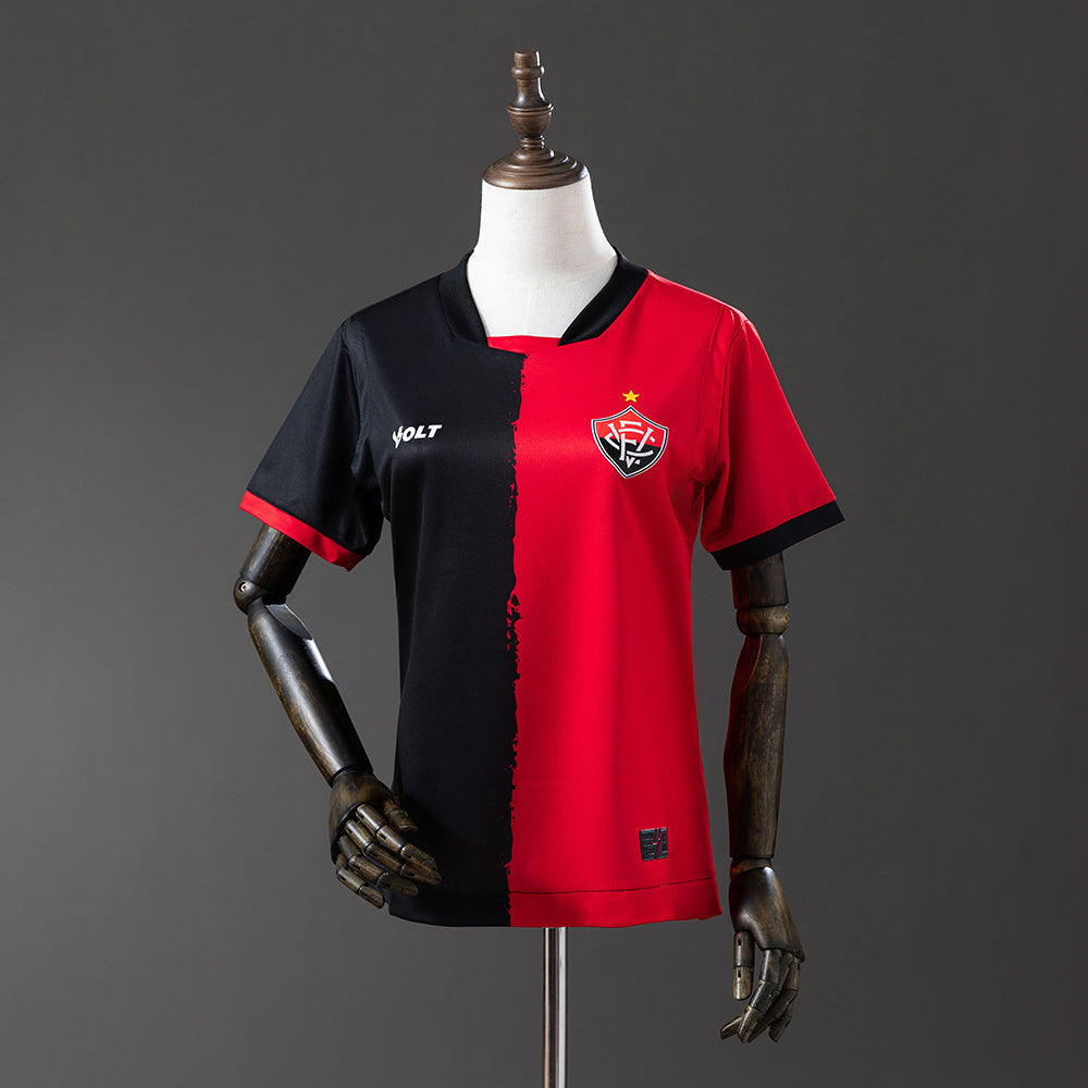 Vitória Vermelho-Preto Feminino Camisa 25/26