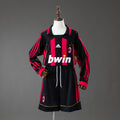 AC Milan Principal Infantil Kit Retrô Manga Longa Camisa 06/07