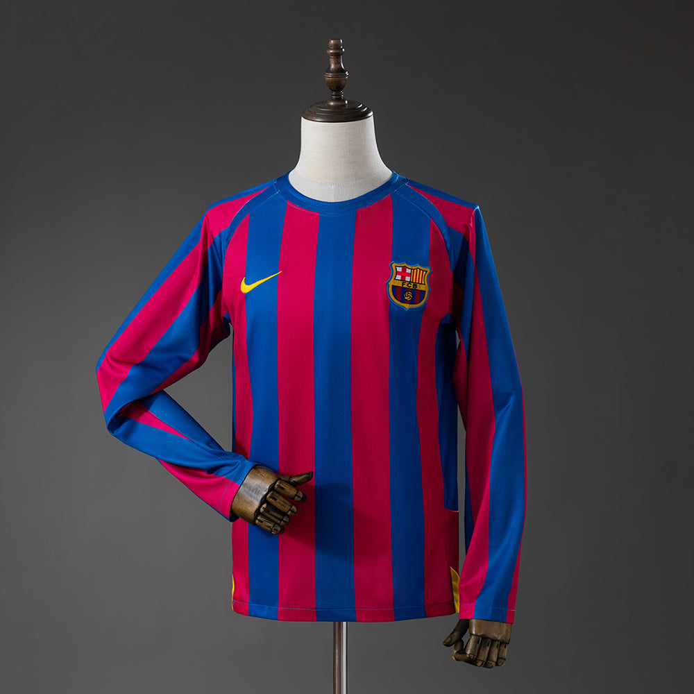 barcelona Principal Retrô Manga Longa 05/06