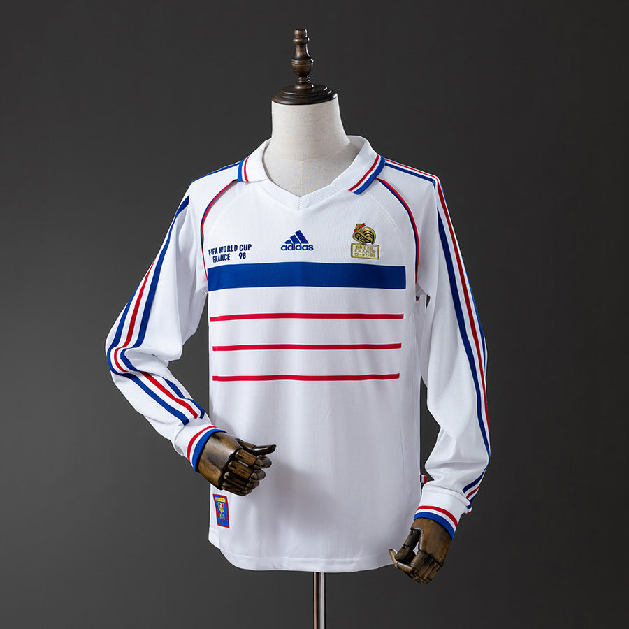 França Secundária Retrô Manga Longa Camisa 1998