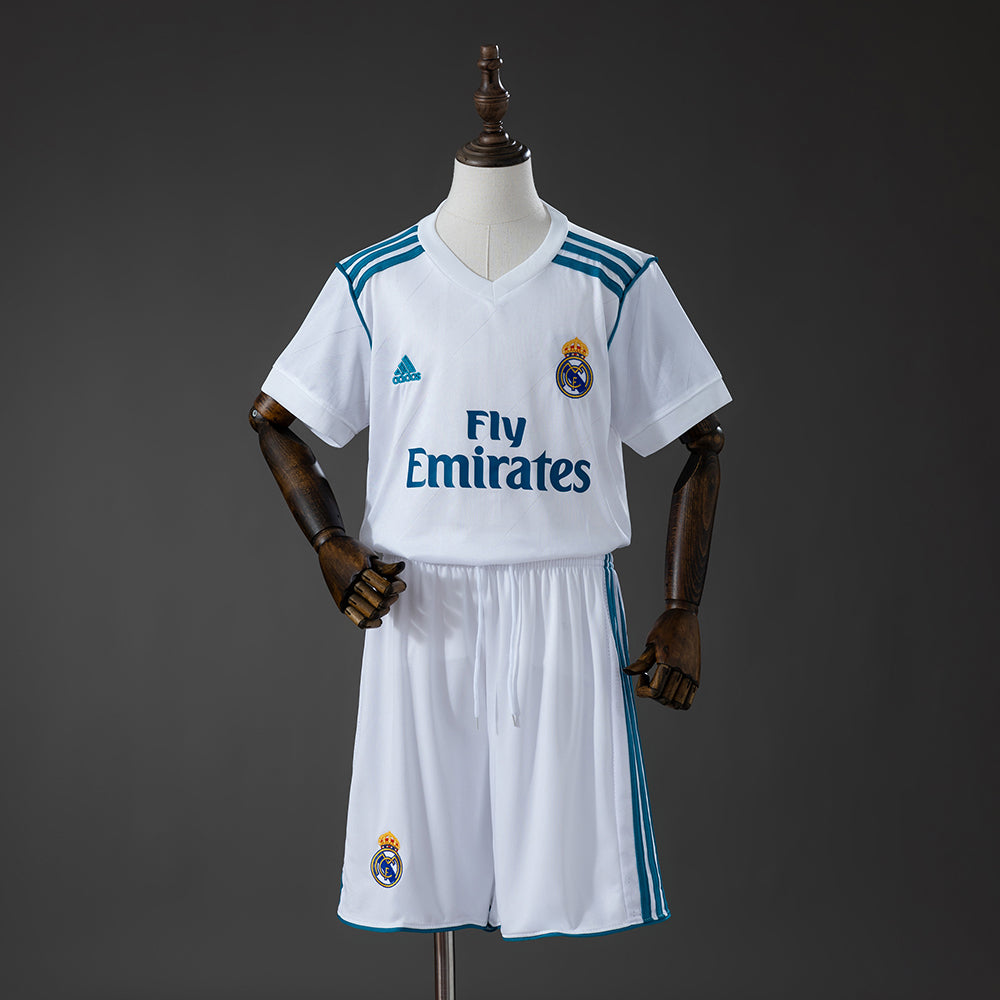 Real Madrid Principal Infantil Kit Retrô Camisa 17/18
