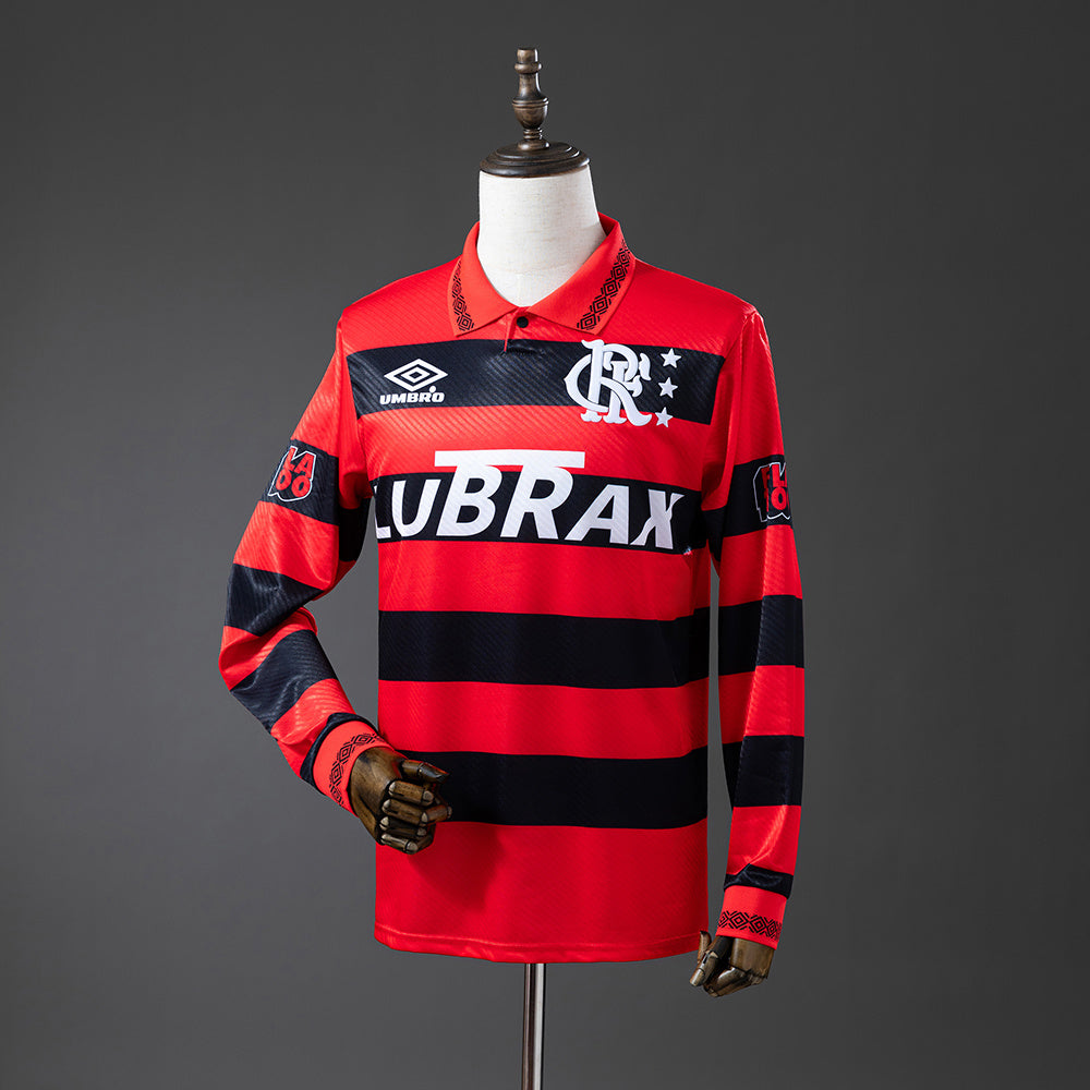 Flamengo Principal Retrô Manga Longa Camisa 94/95