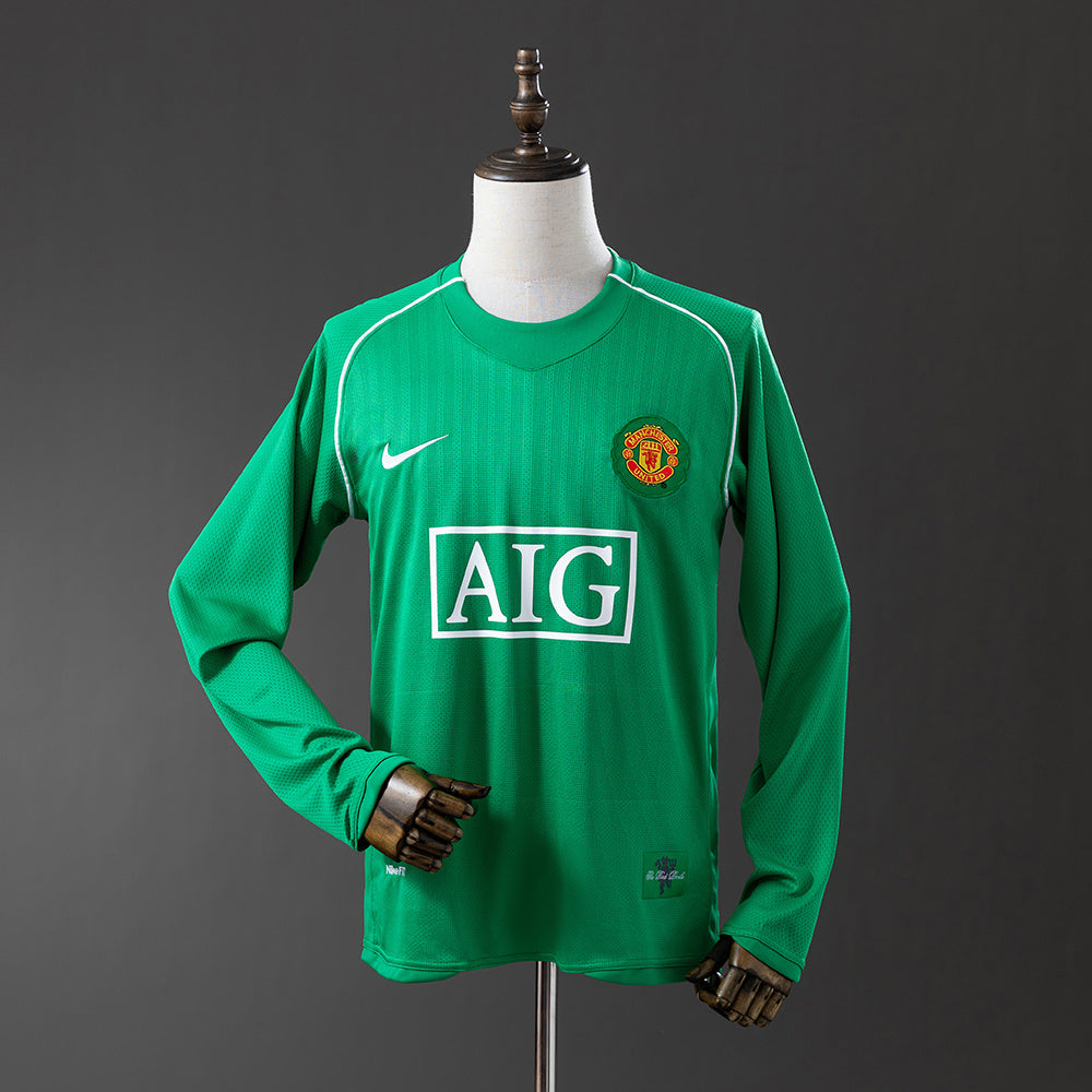Manchester United Goleiro Retrô Manga Longa Camisa 07/08