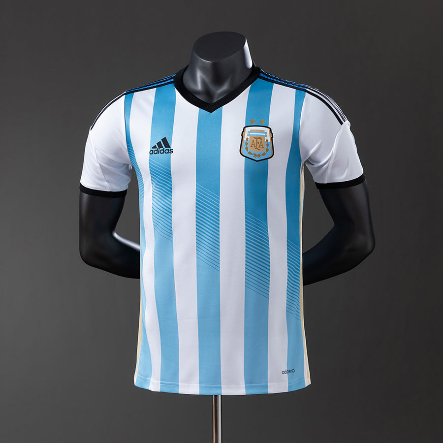 Argentina Principal Retrô Versão Jogador Camisa 2014